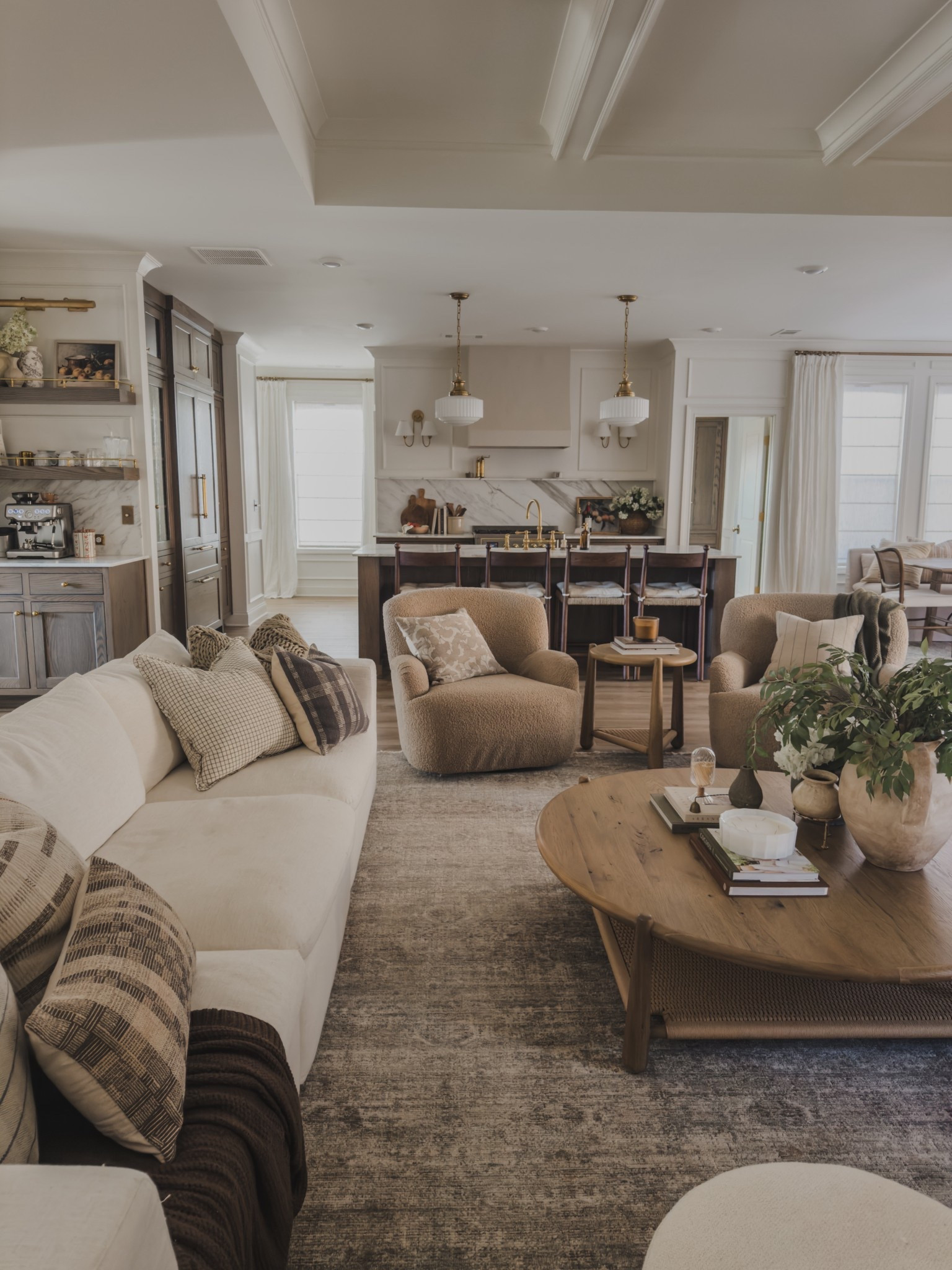 One of my favorite details to add into any space is a great area rug. Between the neutral and earthy tones, plus a vintage style that I adore - such an easy element to ground any space and add an extra layer to create a cohesive look.

Home finds, neutral home inspo, furniture favorites, neutral wood tones, vintage style area rug, neutral area rug, moody area rug, linen sofa, accent chair, living room refresh, cozy throw pillow, lighting detail, round coffee table, coffee bar views, faux florals, collected style, counter stool, kitchen pendants, swivel arm chair, neutral decor, linen detail, brass accents, Loloi, Amber Lewis, Castlery, Four Hands, Pottery Barn style, Visual Comfort, McGee and Co, found it on Amazon, Chris Loves Julia, shop the look!

#LTKHome #LTKSeasonal