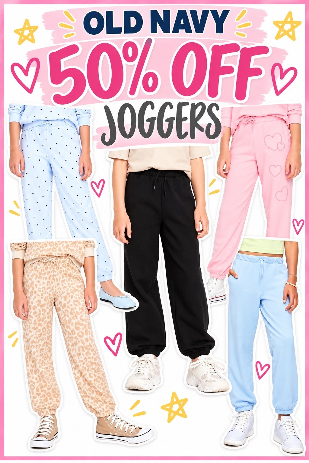 Old Navy joggers for girls are 50% off