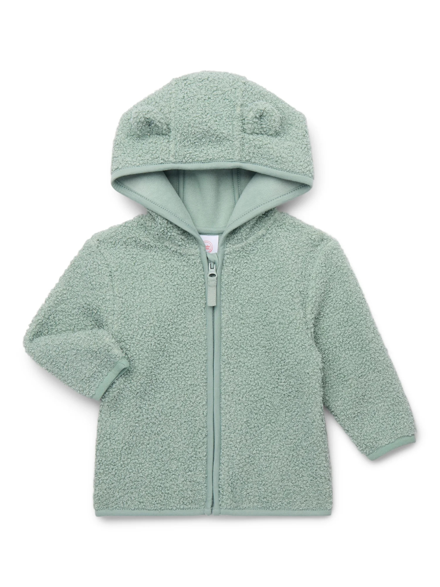 Wonder Nation Baby and Toddler Teddy Fleece Jacket with Hood, Sizes 12M-5T | Walmart (US)