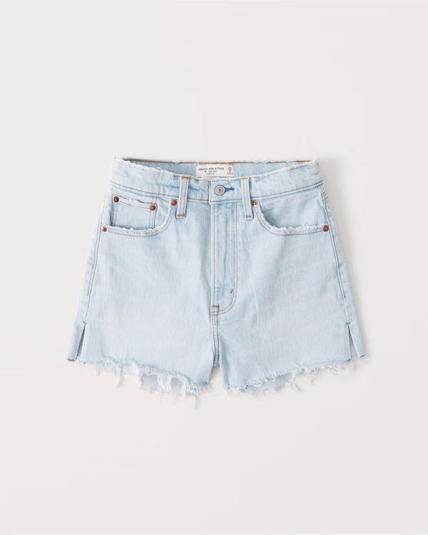 Women's High Rise Mom Shorts | Women's Bottoms | Abercrombie.com | Abercrombie & Fitch (US)