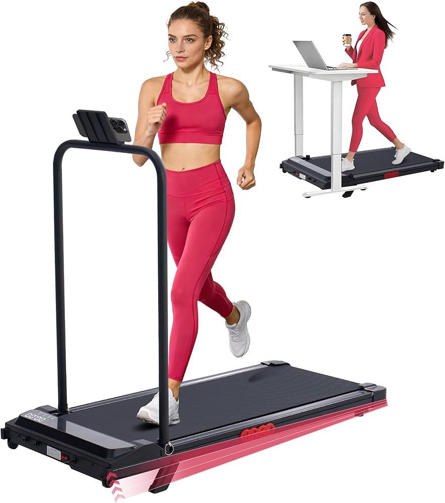 Walking Pad with Handle Bar and Incline, 3.0HP Under Desk Treadmill for Home Small Space, 0.6-7.6... | Amazon (US)