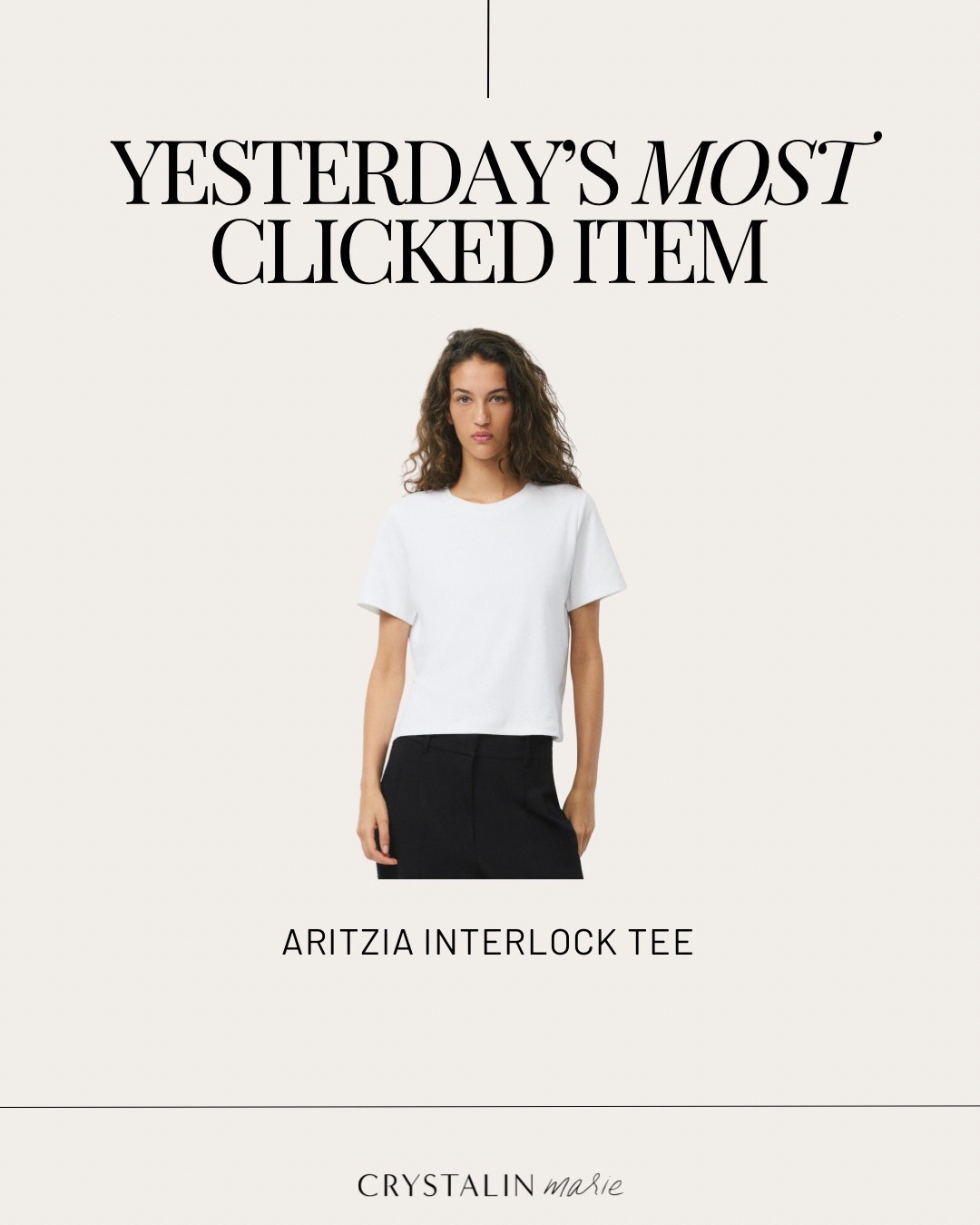 Aritzia interlock cotton tee- my most luxe tee! i size up to a medium 🤍

#LTKPetite #LTKOver40 #LTKmomlife