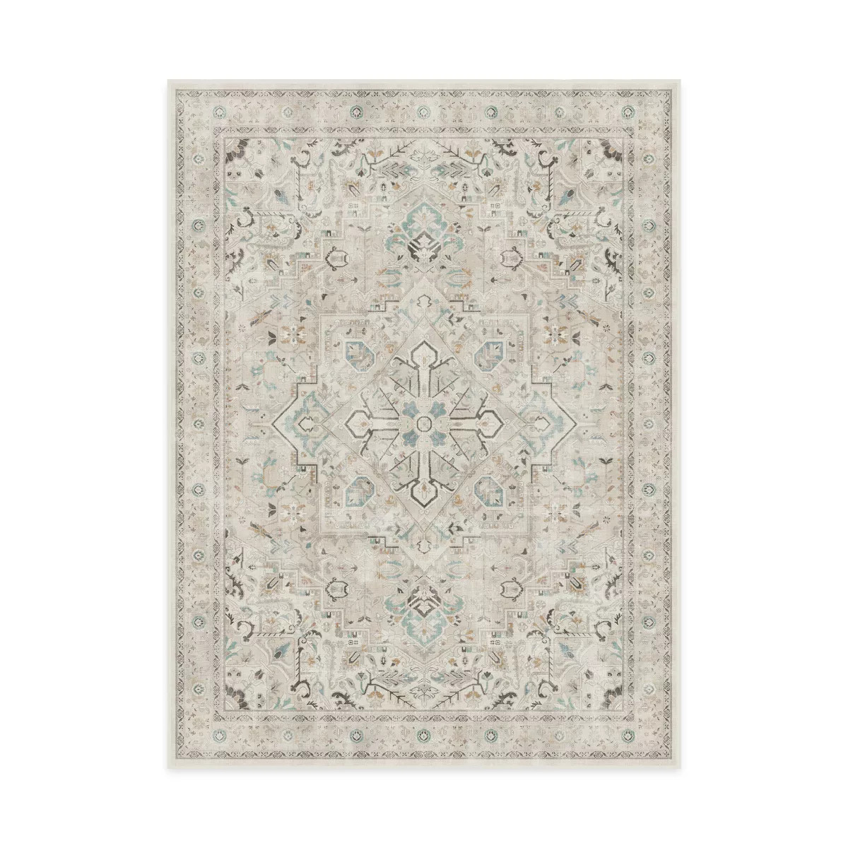 Ruggable Kamran Washable Vintage Persian Flatwoven Area Rug | Target