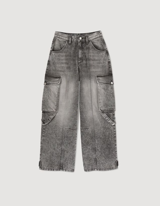 Faded cargo jeans | Sandro-Paris US