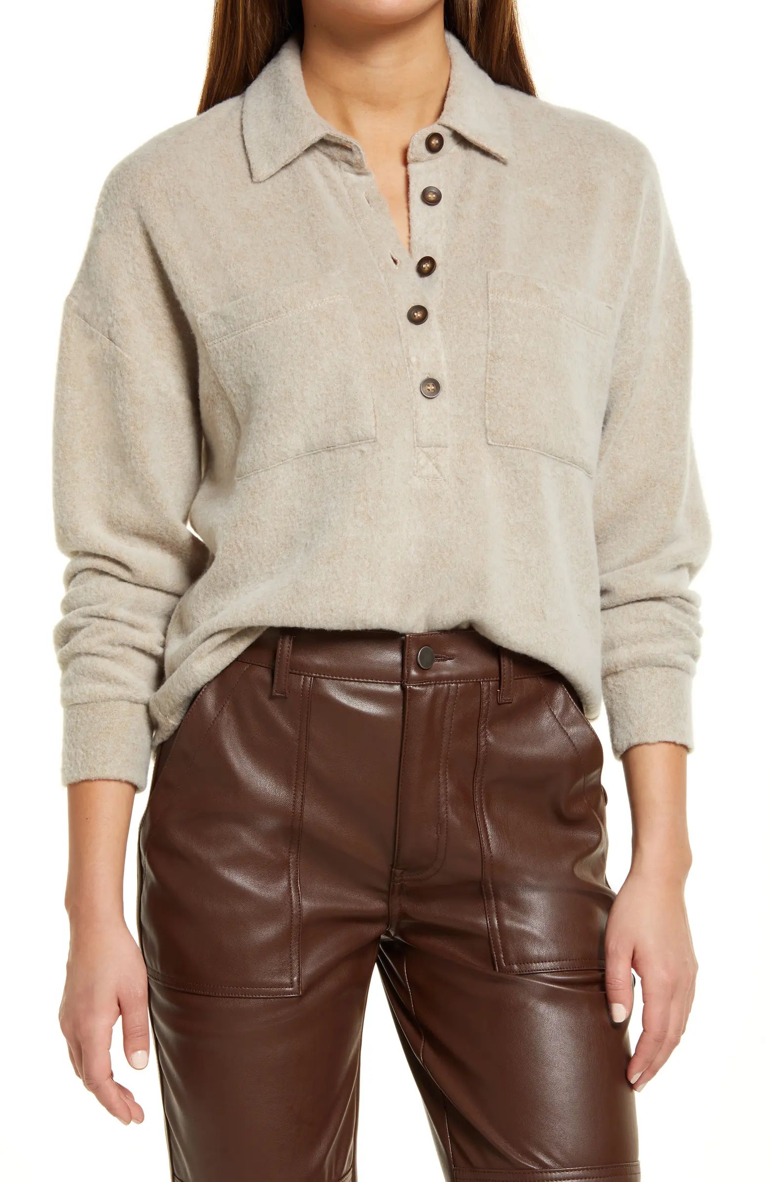 Women's Cozy Polo Knit Top | Nordstrom