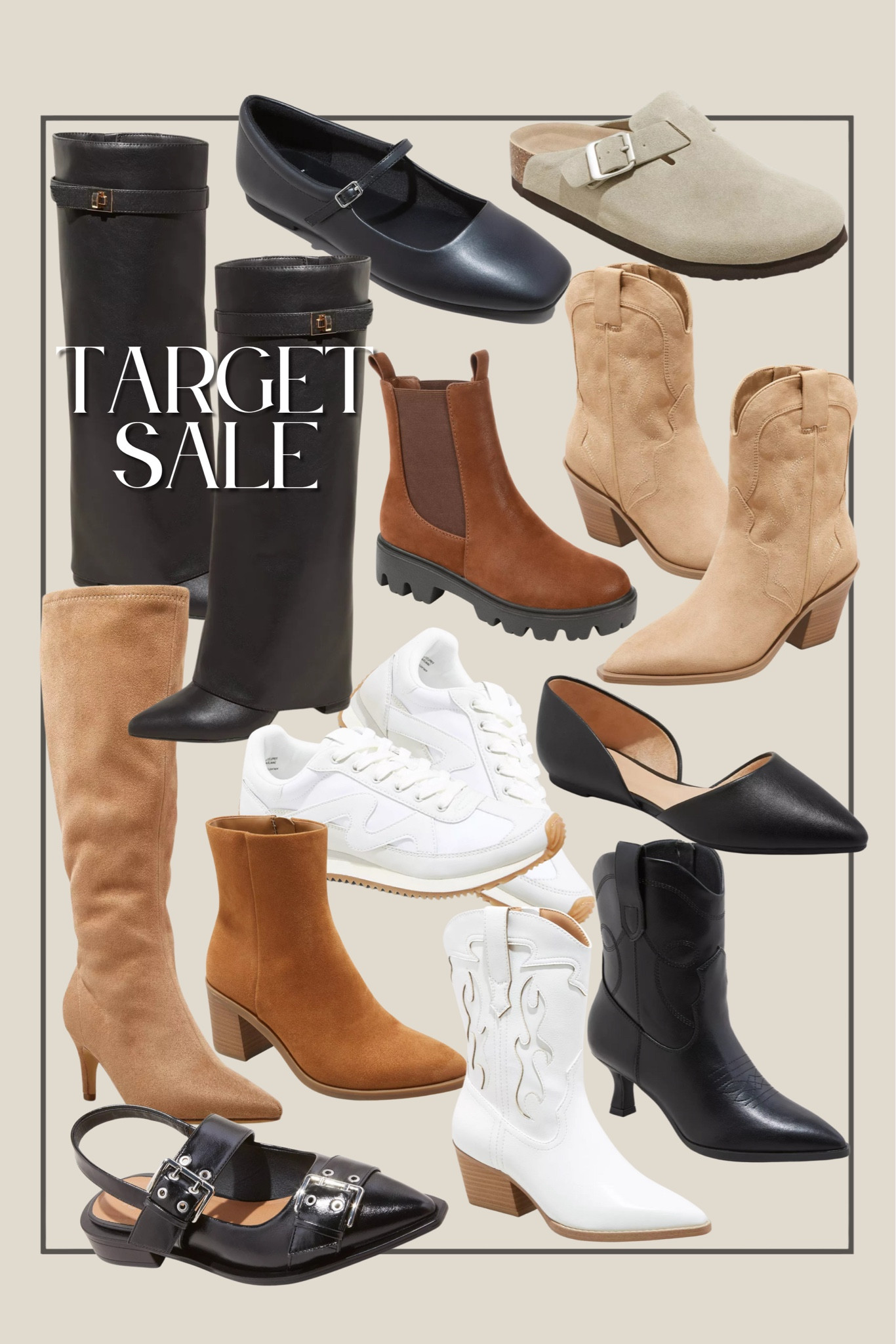 Target shoes sale 25% off! So many cute shoes and boots for fall all on sale!

Target shoes, Target on sale, women’s sale, Target boots, Target finds 

#LTKFindsUnder100 #LTKStyleTip #LTKSeasonal