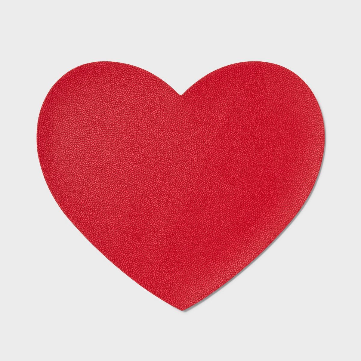 Valentine's Day Faux Leather Heart Placemat Charger Red - Threshold™ | Target