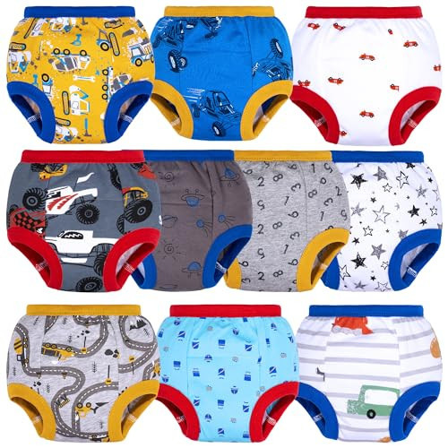 BIG ELEPHANT 10 Pack Toddler Potty Training Pants, Absorbent Underwear for Baby Boys, 12-24 Months | Amazon (US)