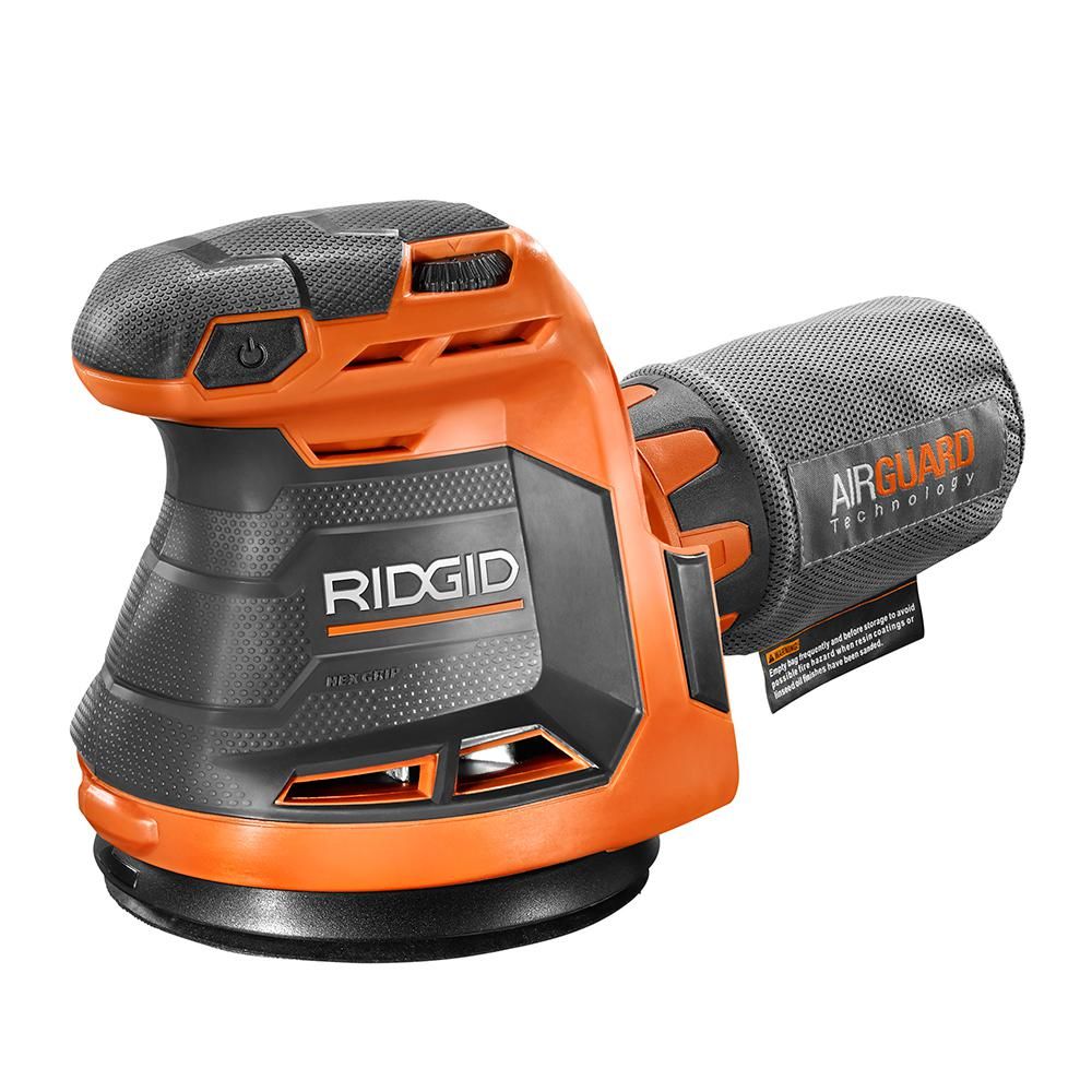 RIDGID 18-Volt Cordless 5 in. Random Orbit Sander (Tool Only)-R8606B - The Home Depot | The Home Depot