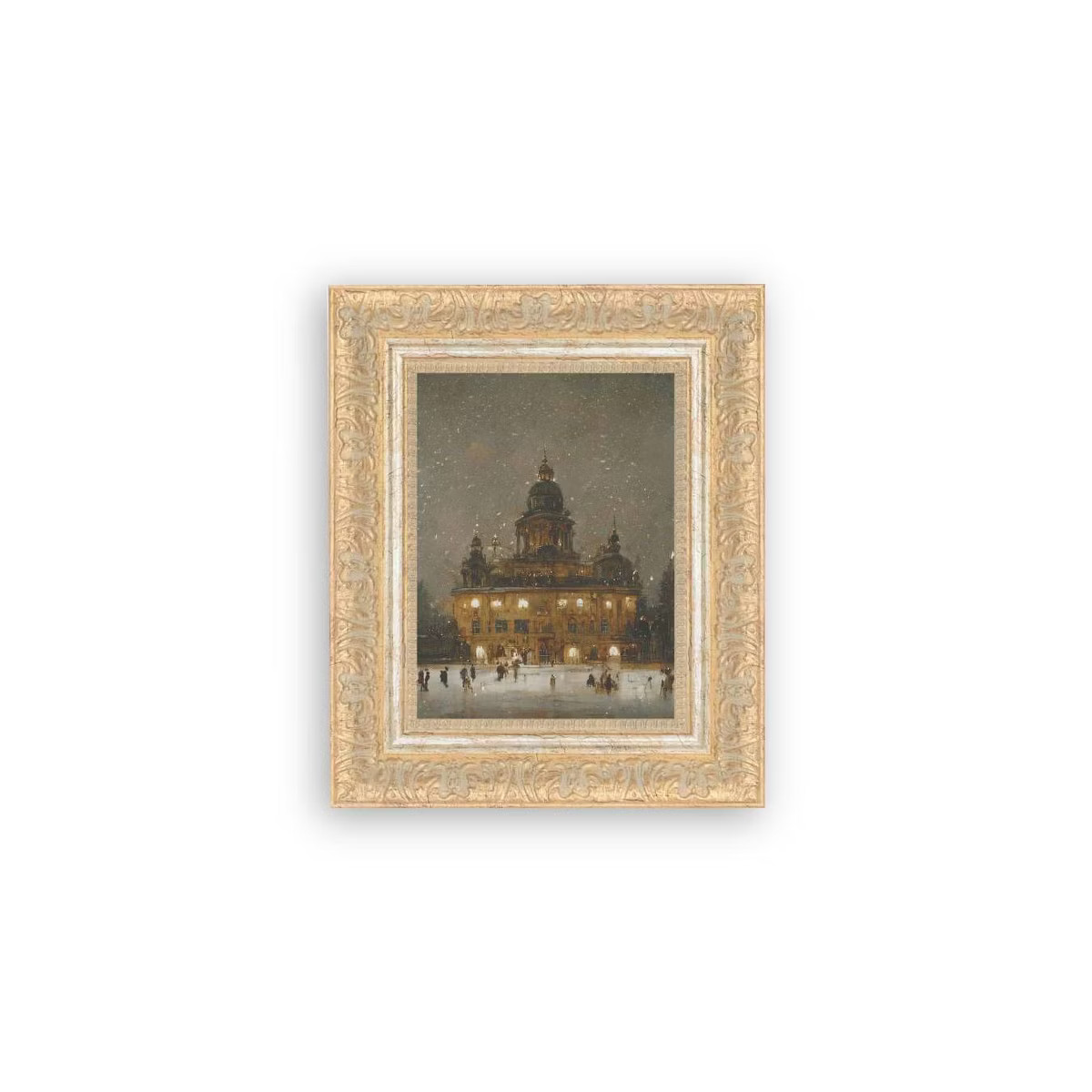 Petal Lane 10"x12" Ice Skating Copper Gold Framed Art | Target