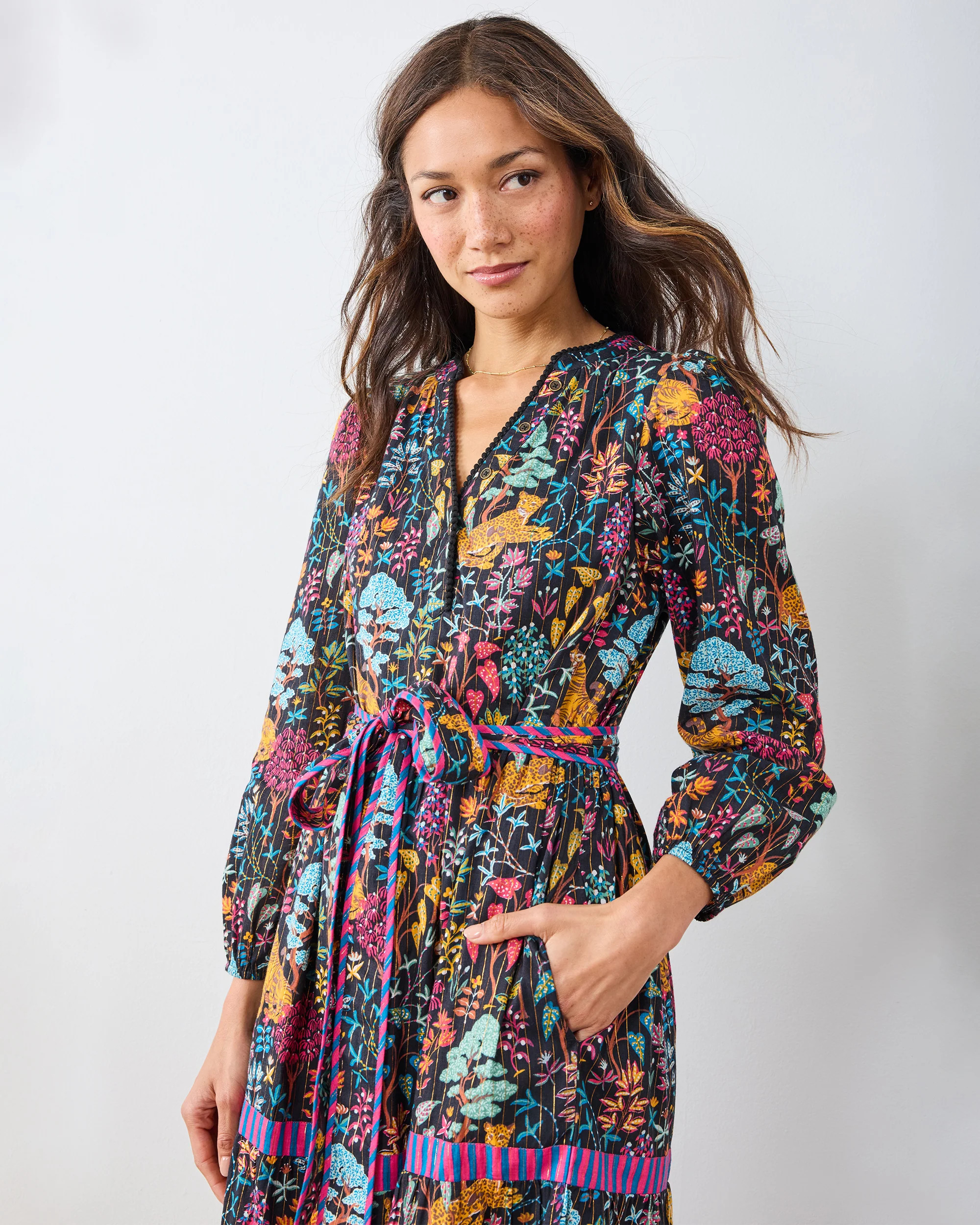 Garden Menagerie - One in A Million Dress - Ink | Printfresh