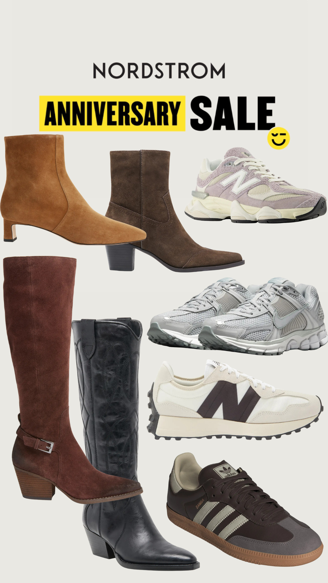 NORDSTROM Anniversary Sale! ✨
THE Fall Shoe Must-Haves!! 

Stock up and SAVE! 💛
The best deals in knee high boots, booties, ballet flats, sneakers and MORE!! 

All the best deals are linked in my LTK - Tap below to Shop! 👇🏻🔗




#nordstrom anniversary sale
#fall shoe sale
#trending shoes
#sneaker sale
#bootie sale
#knee high boots
#fall sneakers
#ankle booties
#mesh ballet flats  
#new balance 
#nike
#steve madden
#marc fisher boots
#dolce vita 
#vince Camuto
#adidas samba 
#adidas sale 
#adidas sneakers 
#rag & bone 
#brown boots
#black boots
#fall outfit inspo 
#office outfit inspo
#designer shoes
#women’s fashion 
#athleisure

#LTKSaleAlert #LTKOver40 #LTKSeasonal