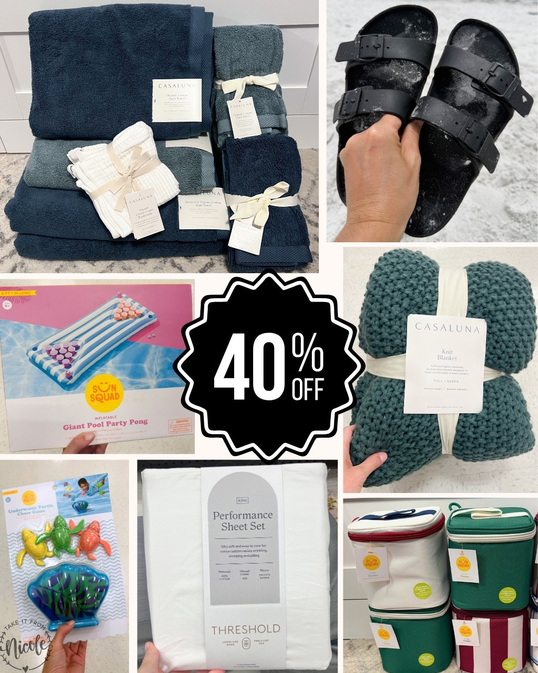 @Target Circle Deal Days are here! Several great 40% off deals including some today only ones! Shoes including the slides I wear to the beach and to water my plants. Sun Squad including the coolers for just $3. My organic cotton Casaluna towels are on deal as well as the viral chunky knit blanket. Also, the Threshold sheets you all like. #ad

#LTKmomlife #LTKSwim #LTKKids