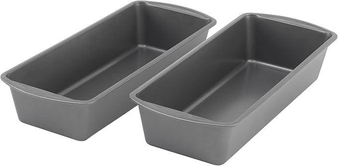 GoodCook Set of 2 Extra Large 13" x 5" Nonstick Steel Bread Loaf Pans, Gray - Set of Two Loaf Pan... | Amazon (US)