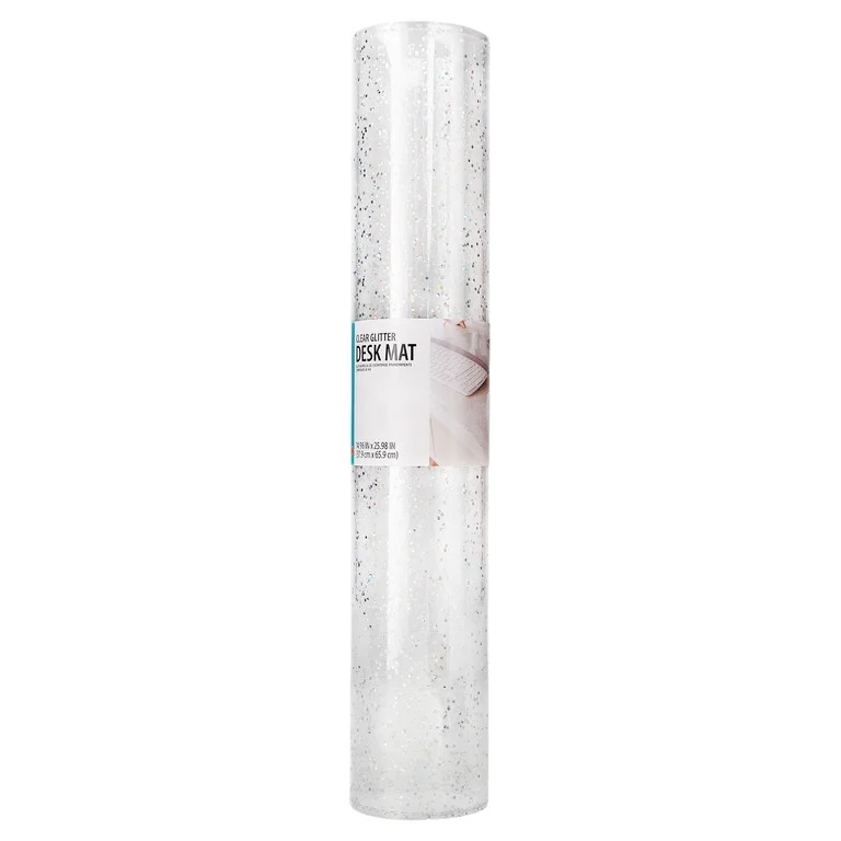 Pen+Gear Large Desk Mat, Clear Glitter, 25.98" x 14.96" | Walmart (US)