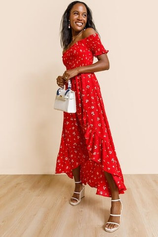 Raleigh  Floral Off The Shoulder Maxi Dress  - francesca's | Francesca's