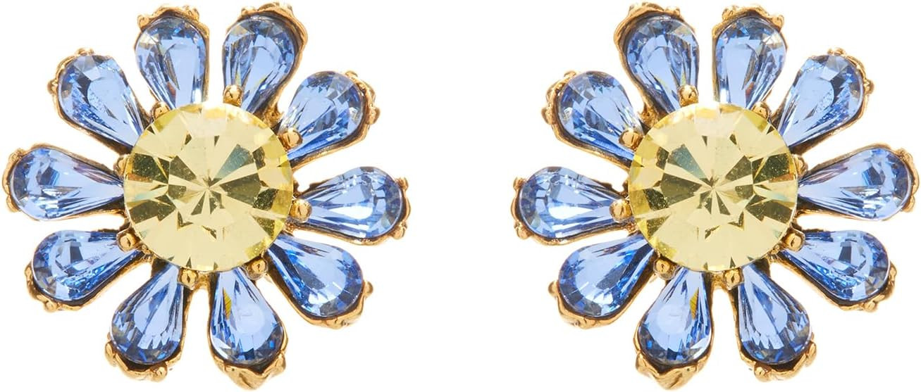 Amazon.com: Oscar de la Renta, Gigi Button Earrings, Light Sapphire : Luxury Stores | Amazon (US)