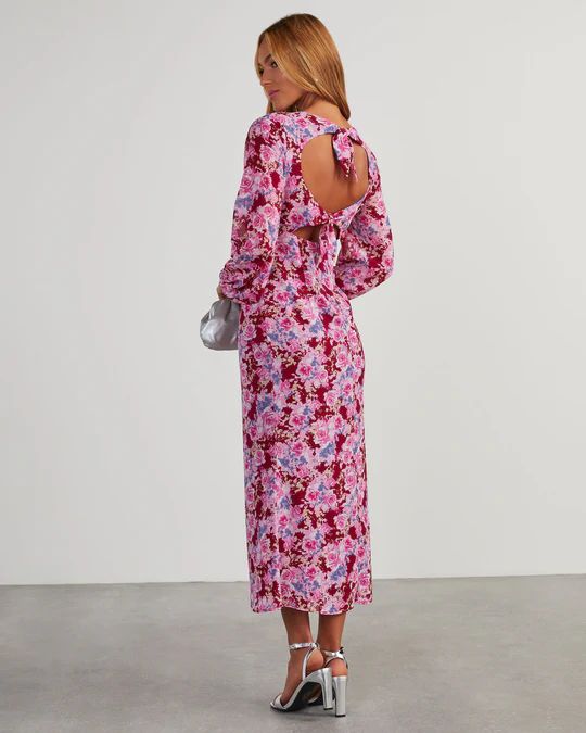 Galata Chiffon Floral Midi Dress | VICI Collection