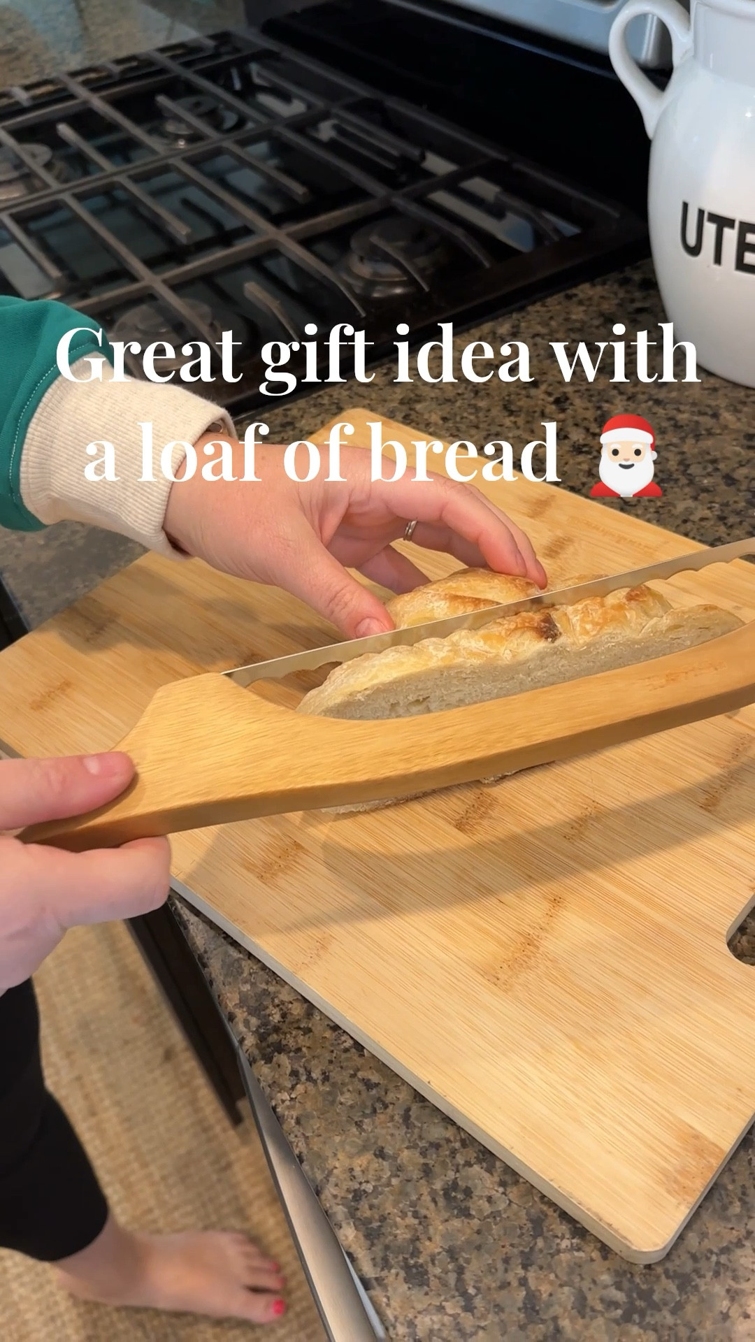 🥖✨ The Secret to Perfect Bread Slices! ✨🥖
If you’ve ever baked a loaf of homemade bread and ended up smashing it while slicing (been there 🙋‍♀️), you NEED this bread knife! It glides through soft loaves like butter — no squishing, no crumbs everywhere.

This is one of those small kitchen tools that makes a big difference. Pair it with a loaf of homemade bread, wrap it in a tea towel, and you’ve got the sweetest (and most practical!) Christmas gift ever 🎁

#amazonfinds #kitchengiftideas #holidaygifting #breadlover #ltkhome #ltkholiday #giftideasforbakers
#giftidea #forthebaker #sourdoughbreadknife 

#LTKHoliday #LTKFindsUnder50 #LTKGiftGuide