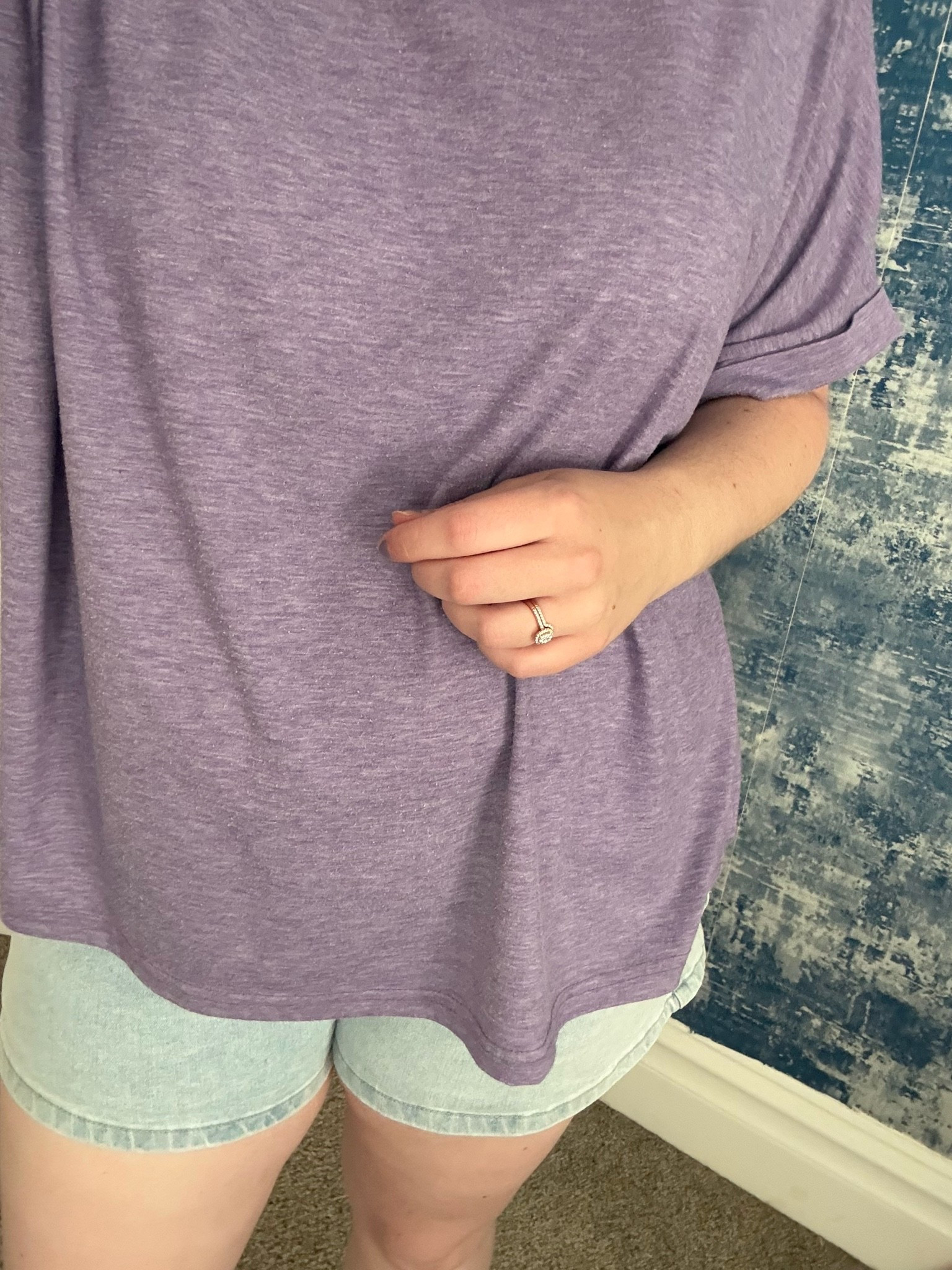 Today’s summer ootd! 
Top + shorts from Amazon!
Both fit tts 🙌🏼

Midsize style, mom style, midsize, summer tshirt, denim shorts, jean shorts

#LTKootd #LTKmorningroutine #LTKMidsize