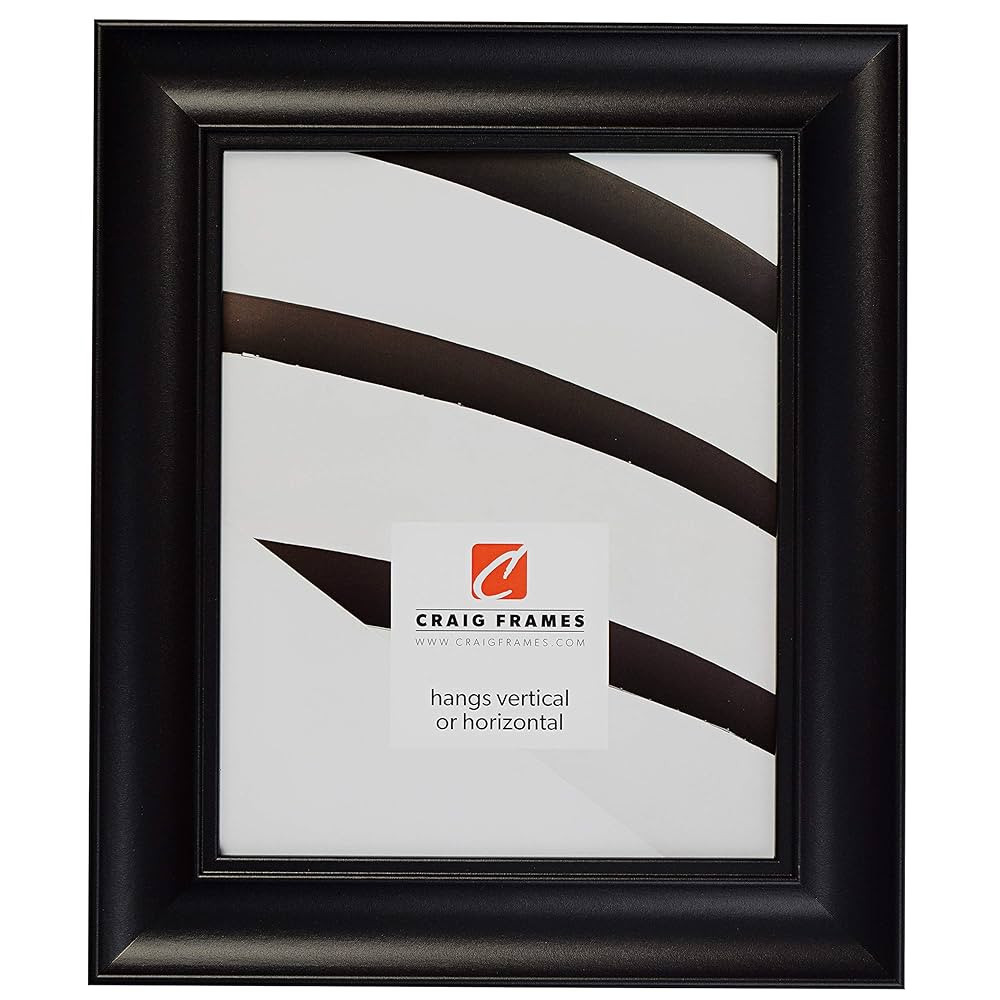 Craig Frames Vintage Revival, Satin Black Picture Frame, 11 x 14 Inch | Amazon (US)