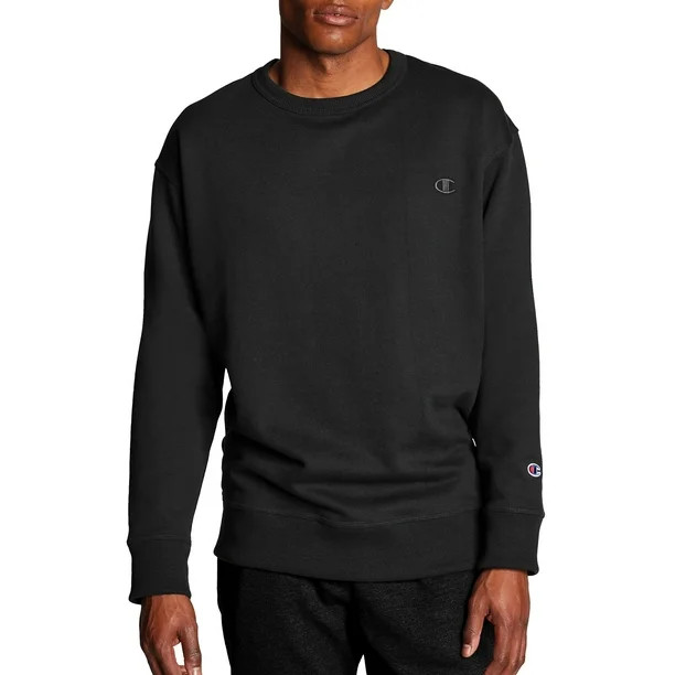 Champion Men's Powerblend Fleece Crew Sweatshirt - Walmart.com | Walmart (US)