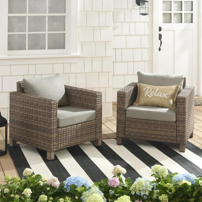 Better Homes & Gardens Brookbury Club Chair 2 Pack-Beige | Walmart (US)