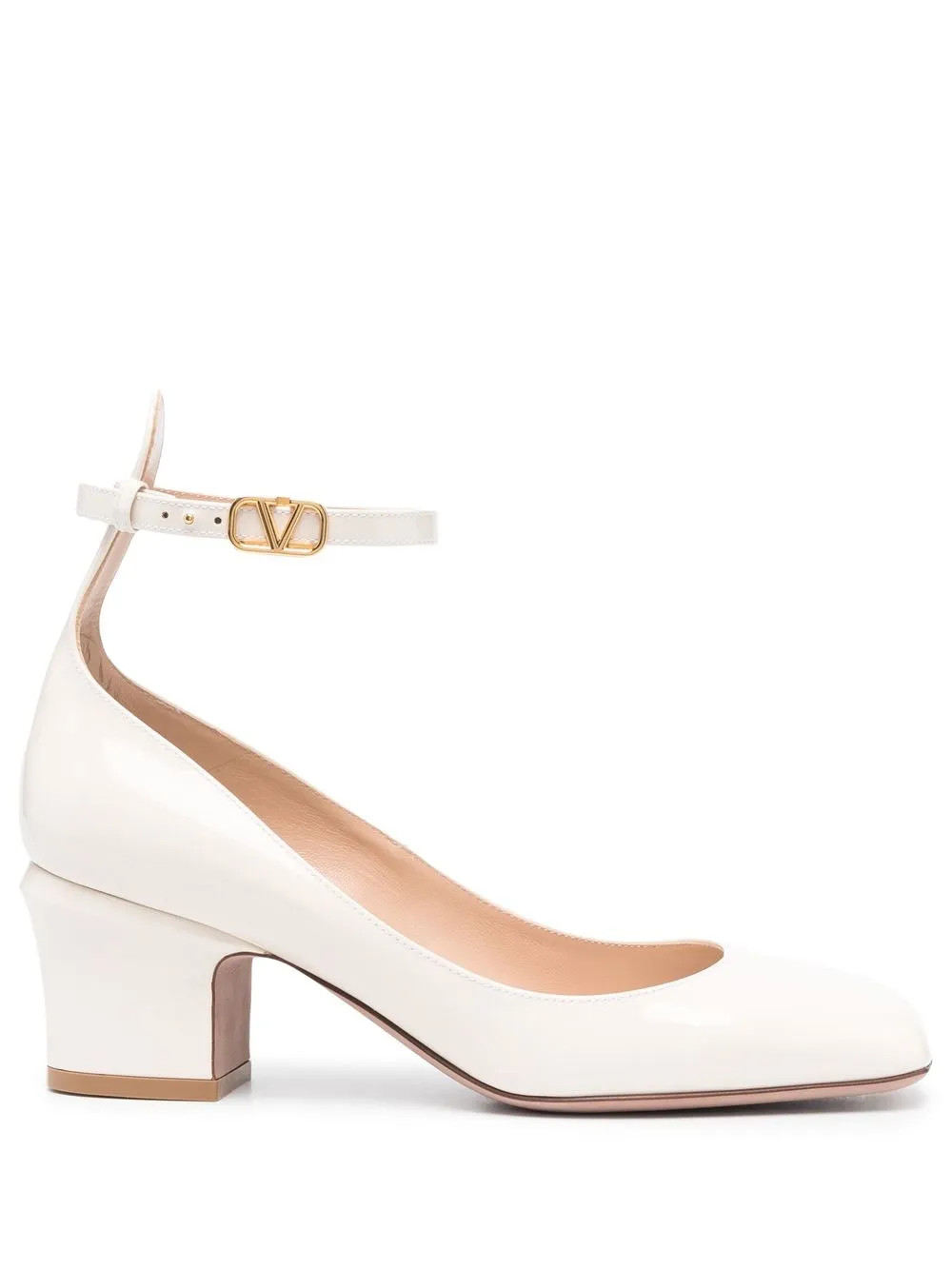 Valentino Garavani Tan-Go 60mm patent-leather Pumps | Neutrals | FARFETCH | Farfetch Global