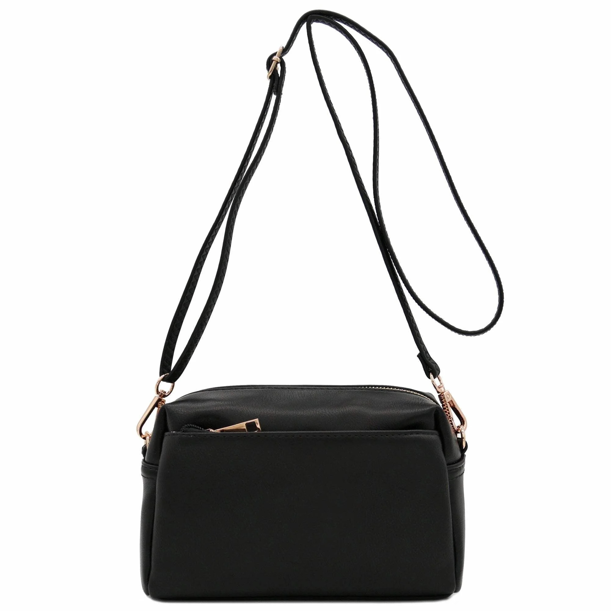 FashionPuzzle Small Triple Zip Crossbody Bag | Walmart (US)