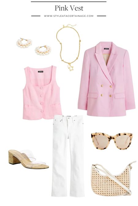 Pink Vest Look 💕

#LTKStyleTip #LTKOver40 #LTKSeasonal