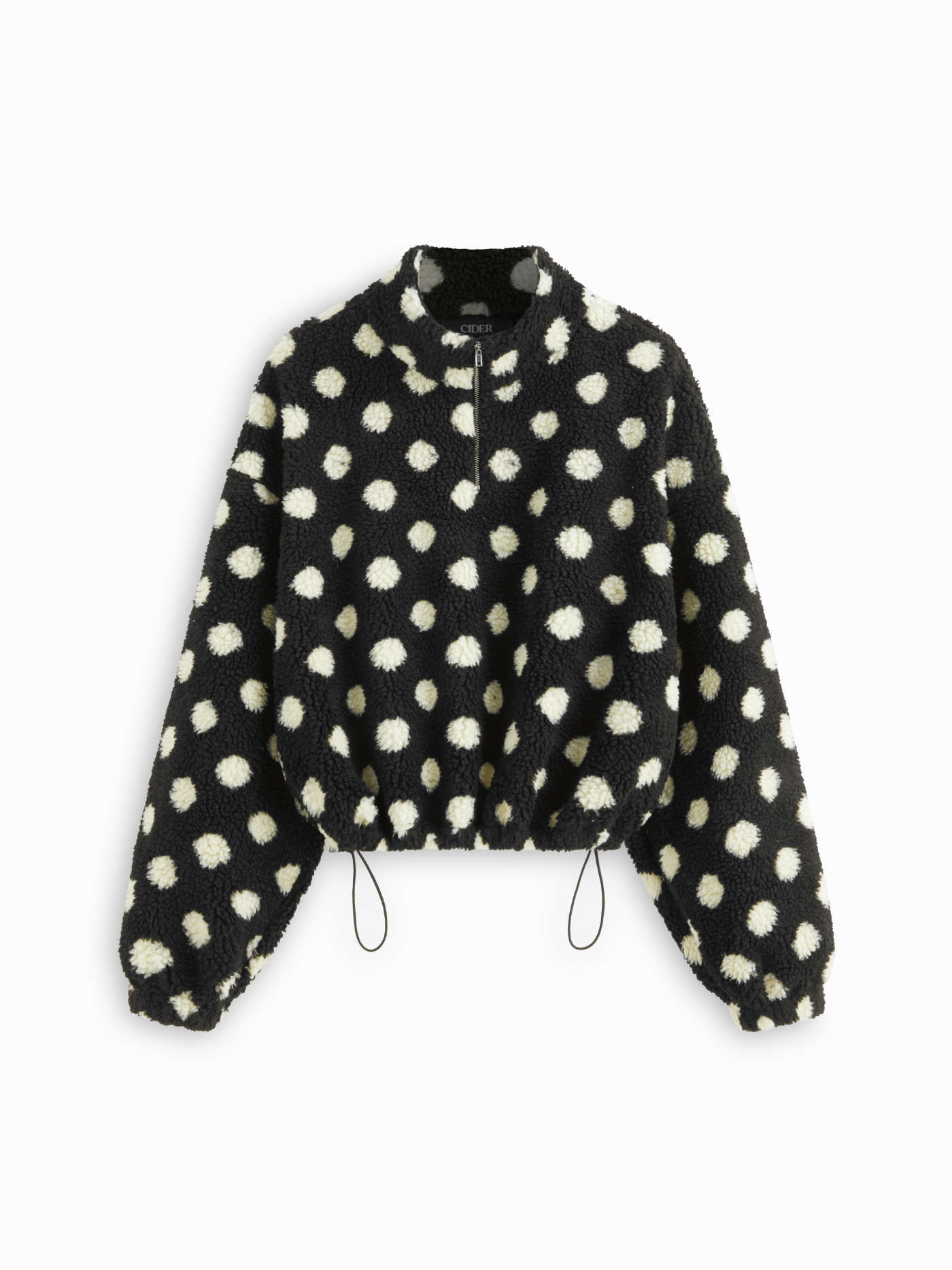 Basic & Thermal Fleece Fleece High Neck Solid Drawstring Zipper Sweatshirt For Gym/Sports Outdoor | Cider