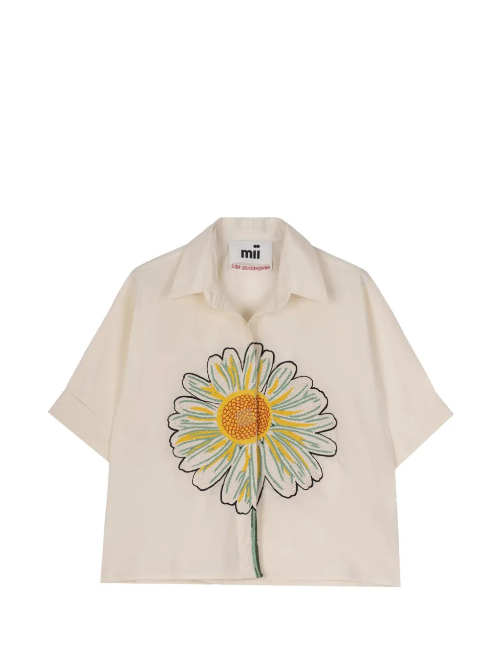 Alba floral-embroidered short-sleeve shirt | Farfetch Global