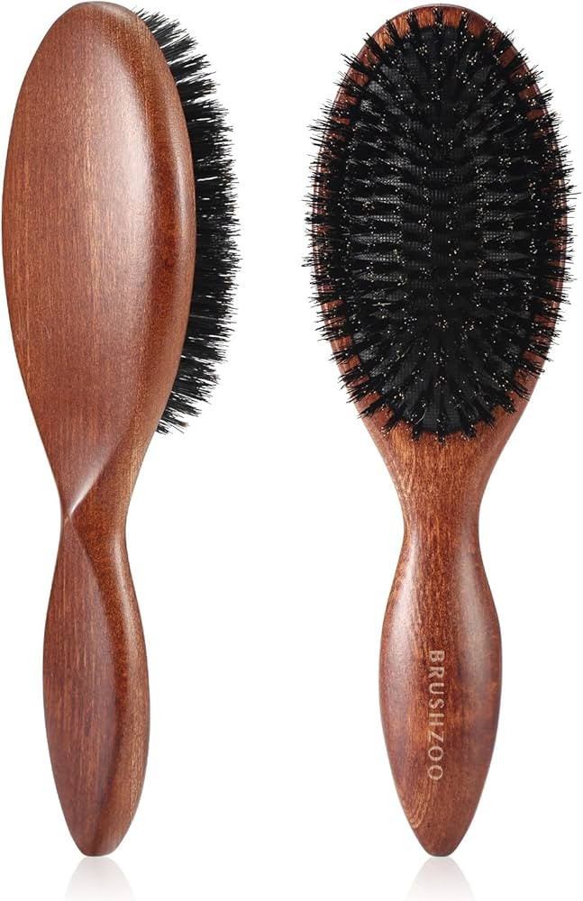 Hair Brushes for Women Men Kid, Boar Bristle Hair Brush for Fine Short Thin All Hair Type Keep Ha... | Amazon (US)