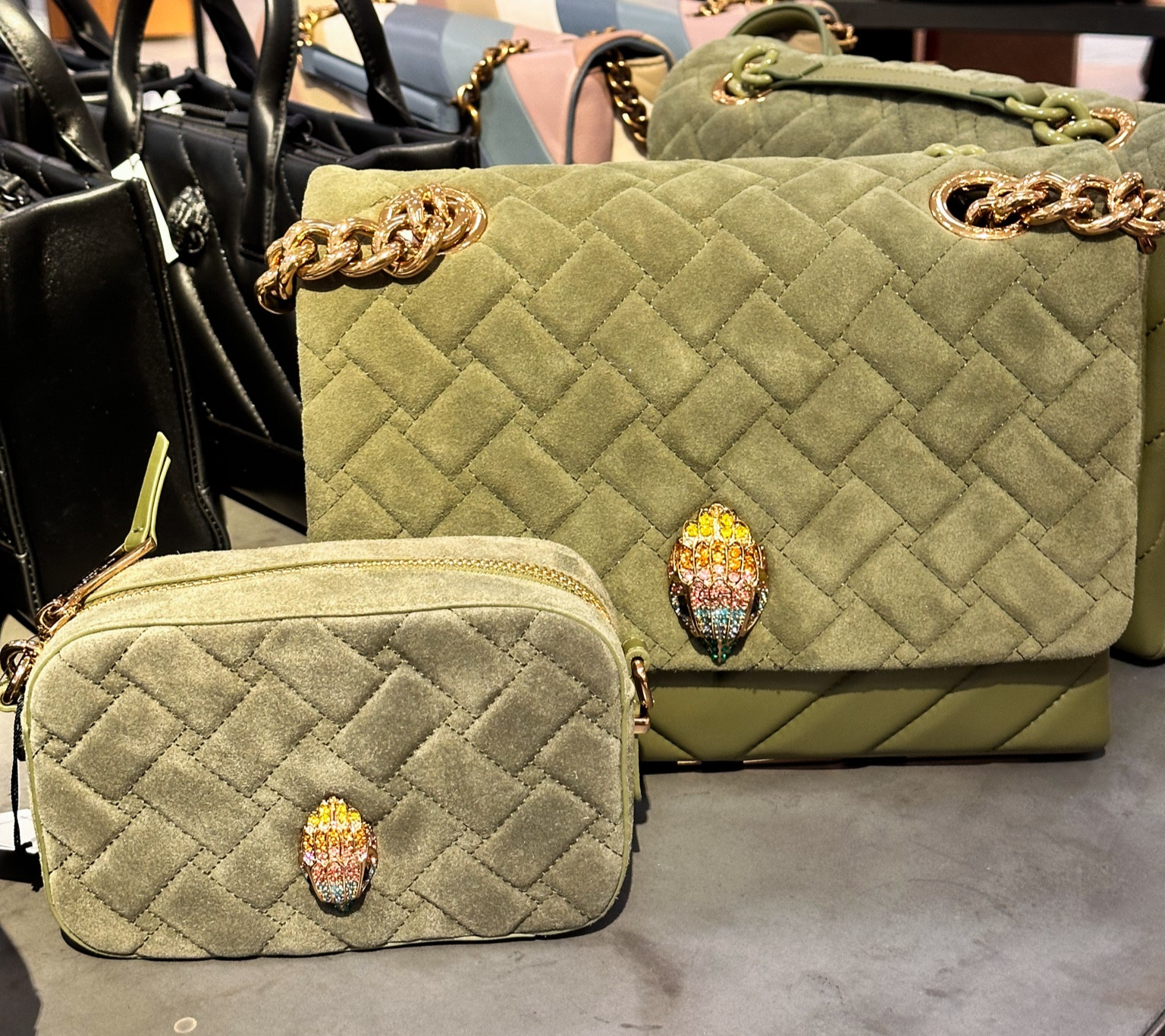 These Kurt Geiger London suede handbags are so luxe and beautiful in person. Loved the rich olive color, perfect for fall/winter. 

#Nsale, Nsale 2024, Nordstrom anniversary sale

#LTKItBag #LTKSaleAlert #LTKxNSale