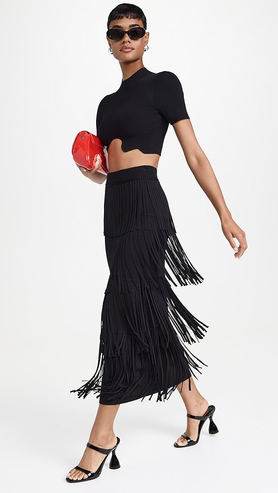 SIMONMILLER Za Za Knit Fringe Skirt | Shopbop | Shopbop
