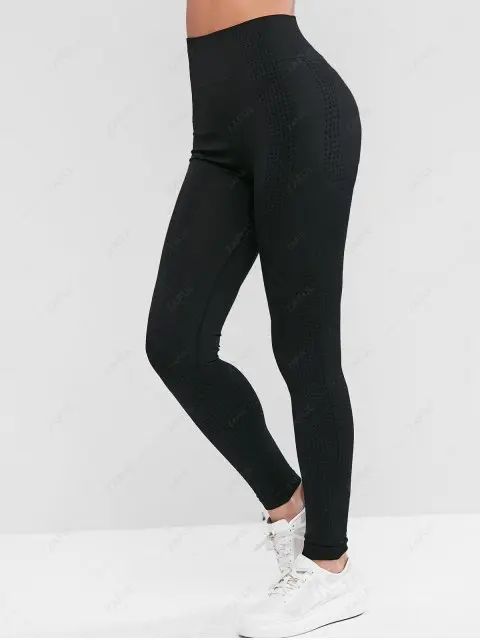 Space Dye Wide Waistband Yoga Gym Leggings | ZAFUL (Global)