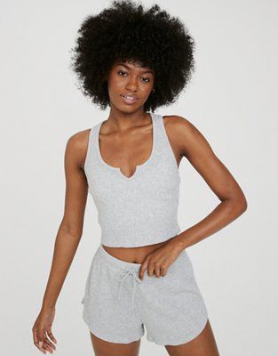 OFFLINE By Aerie WOW! Waffle Cropped Tank | Aerie