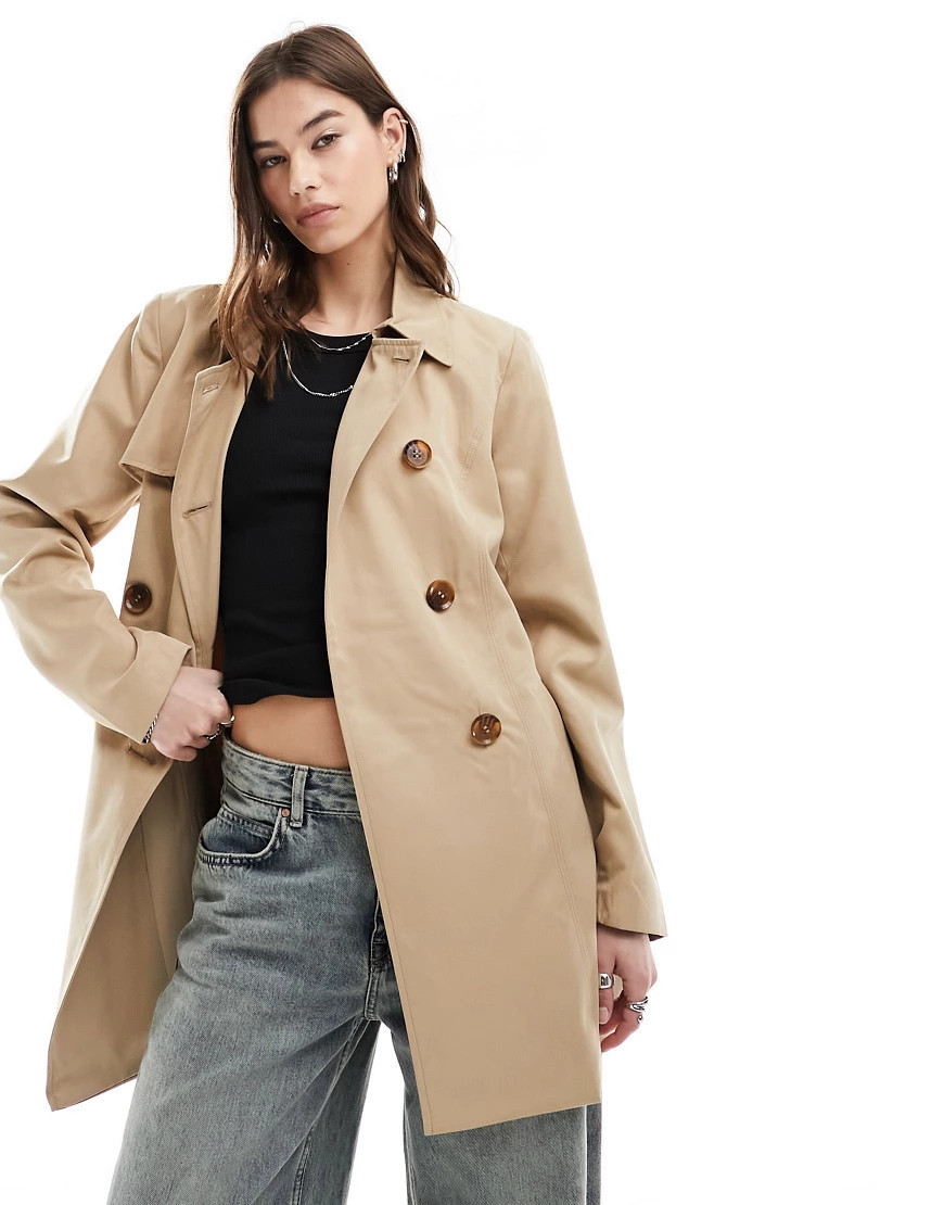 ONLY trench coat in beige-Neutral | ASOS (Global)