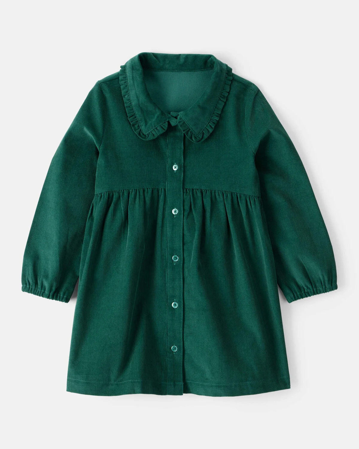 Toddler Girl Corduroy Long-Sleeve Occasion Dress - Green | Carter's Inc