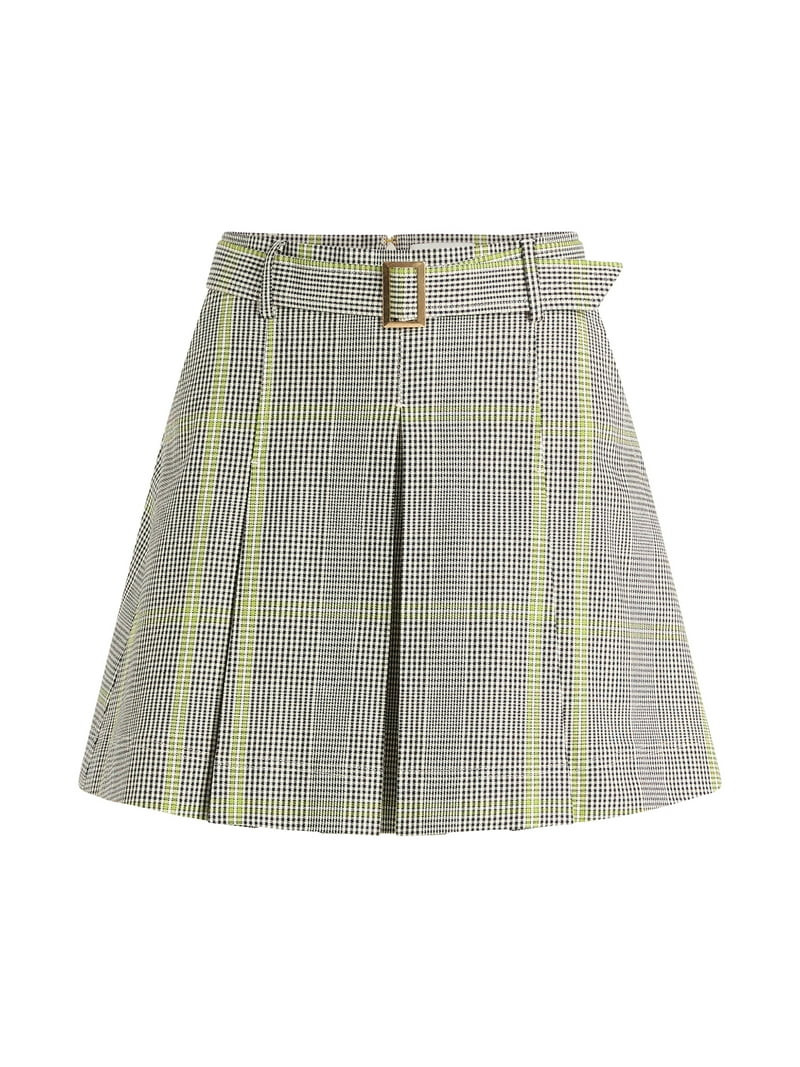 Free Assembly Women's Pleated Mini Skirt with Belt, Sizes XS-XXL | Walmart (US)