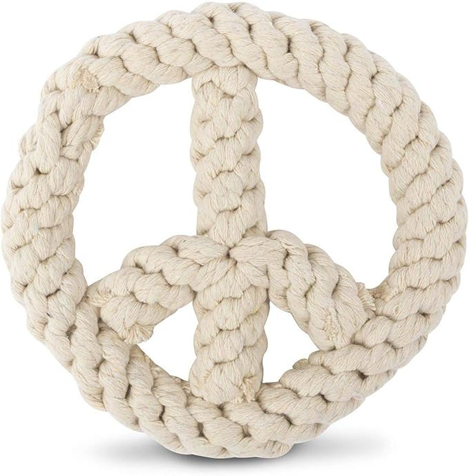 Harry Barker Rope Peace Dog Toy | Amazon (US)