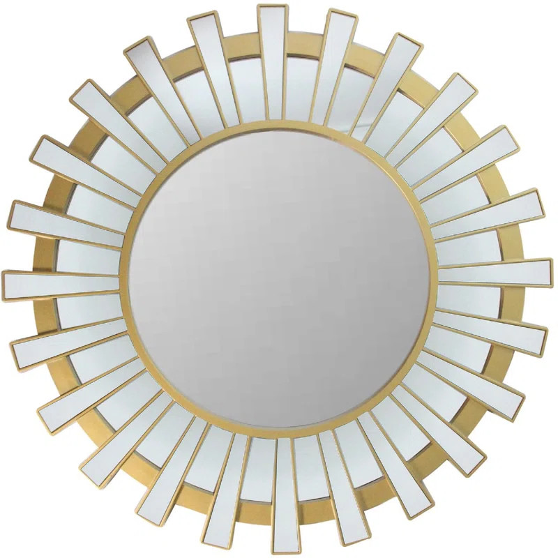 25.5" Sunburst Round Wall Mirror | Wayfair North America