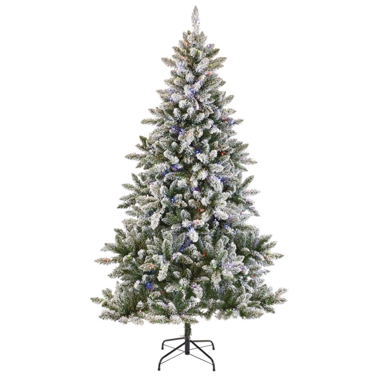 NOMA 7' Flocked Cypress Prelit Artificial Christmas Tree with 350 Color-Changing Warm White & Mul... | Target