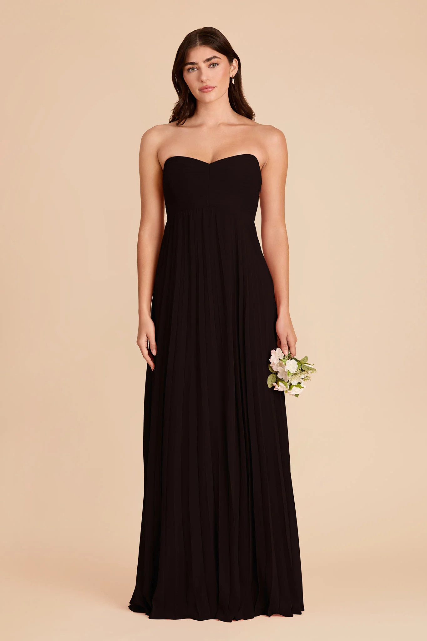 Black Bridesmaid Dress Chiffon Size 0X Birdy Grey Sasha | Birdy Grey