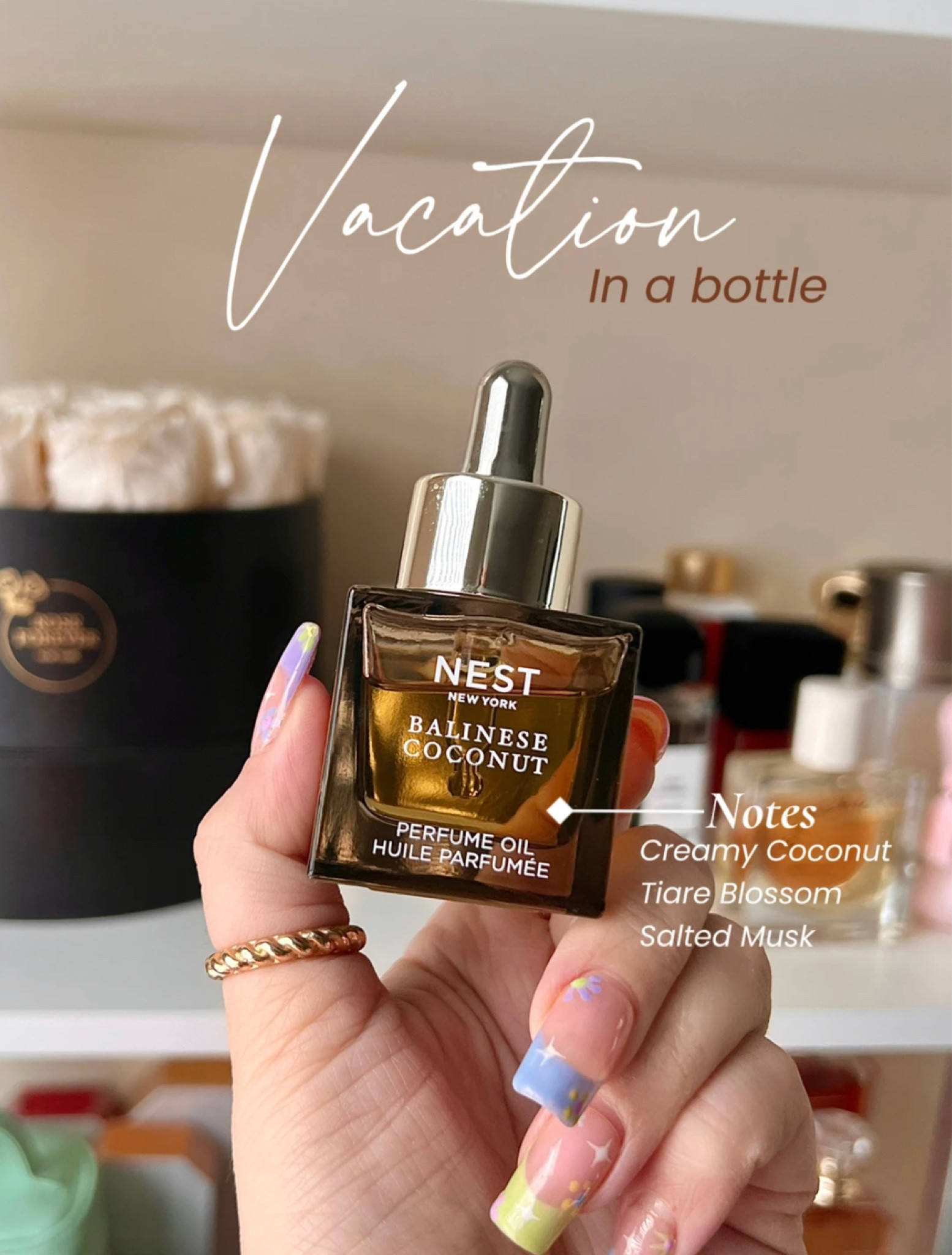 Nest Balinese Coconut perfume oil is the perfect fragrance for a lux vacation. 

#LTKFind #LTKtravel #LTKBeautySale