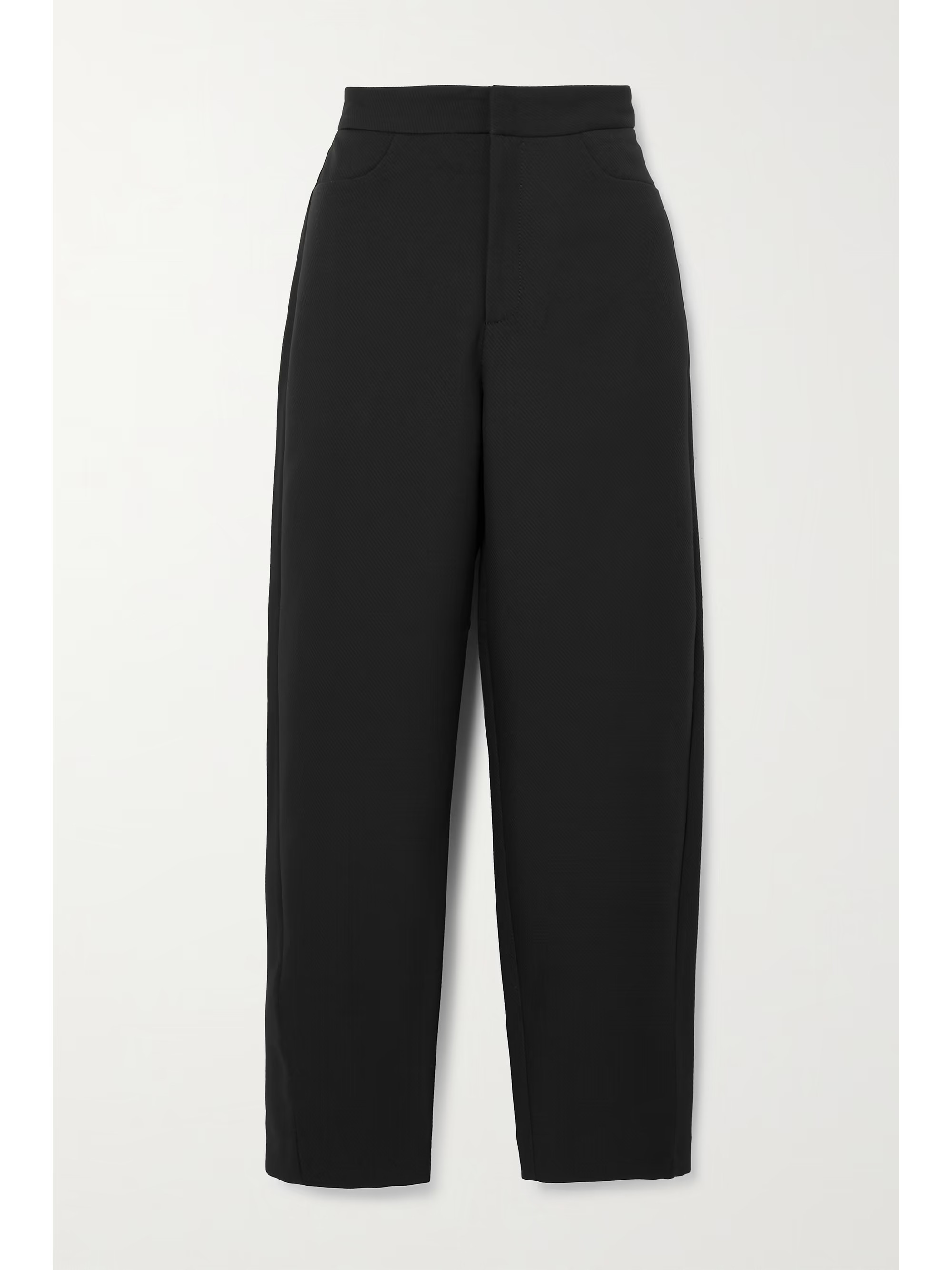 Black Cropped twill straight-leg pants | TOTÊME | NET-A-PORTER | NET-A-PORTER (US)