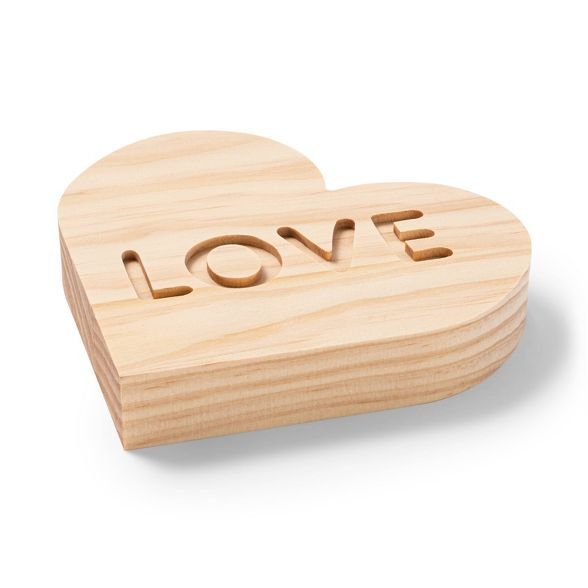 Valentine's Day Wood Conversation Heart Love - Mondo Llama™ | Target