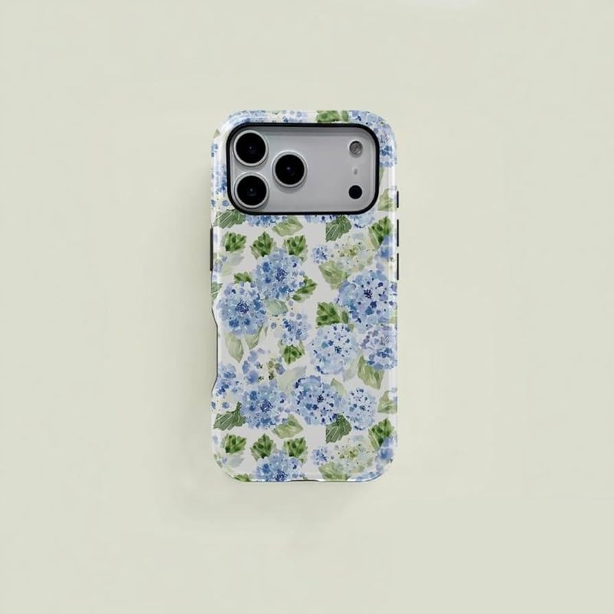 Watercolor Blue Hydrangea Phone Case for iPhone 15 | Amazon (US)