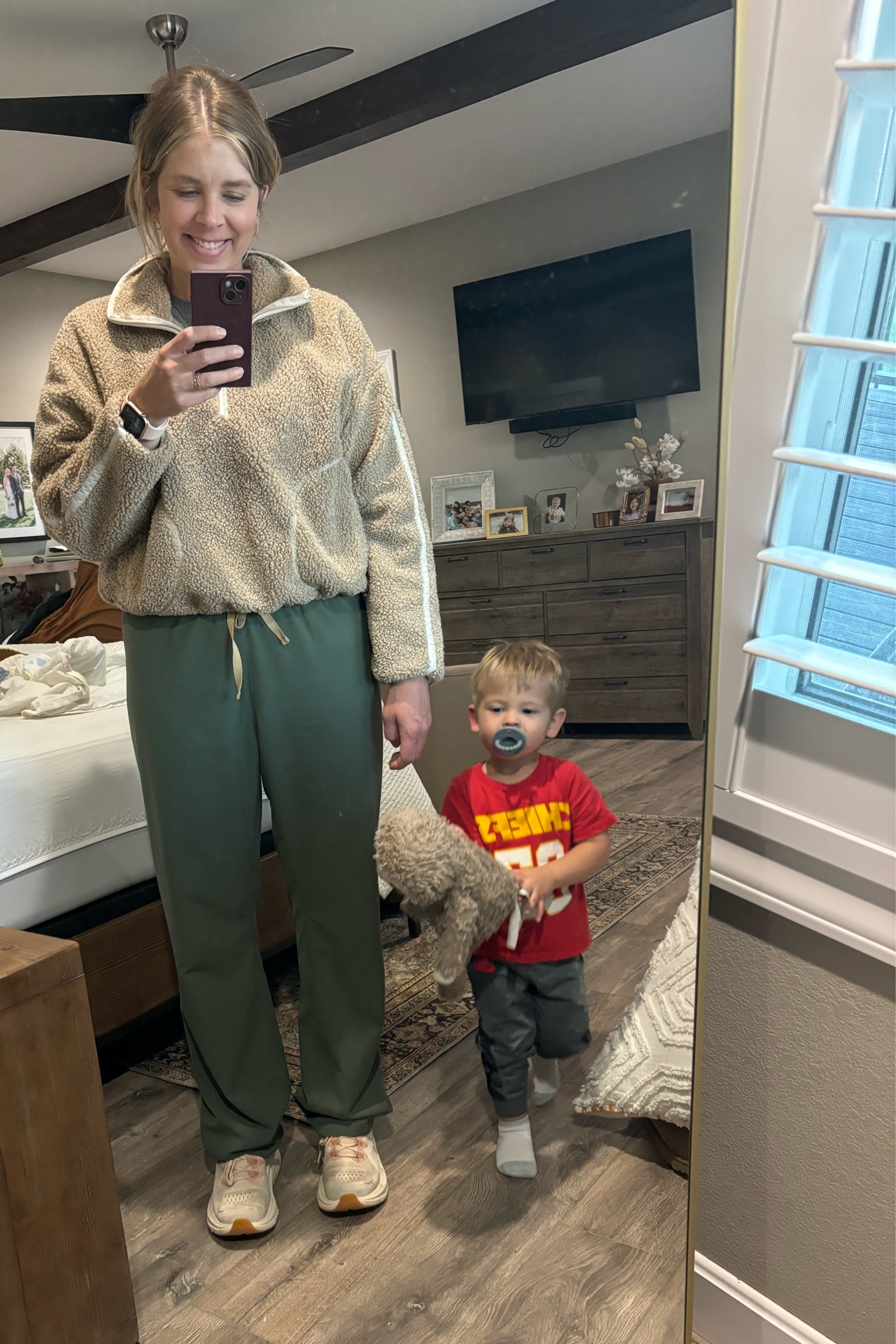 Nurse by day. Wrangler of this dude by night. Always lovin my Figs, and can never go wrong with an Old Navy quarter zip. 

Wearing larges in both  

#LTKWorkwear #LTKStyleTip #LTKFindsUnder100