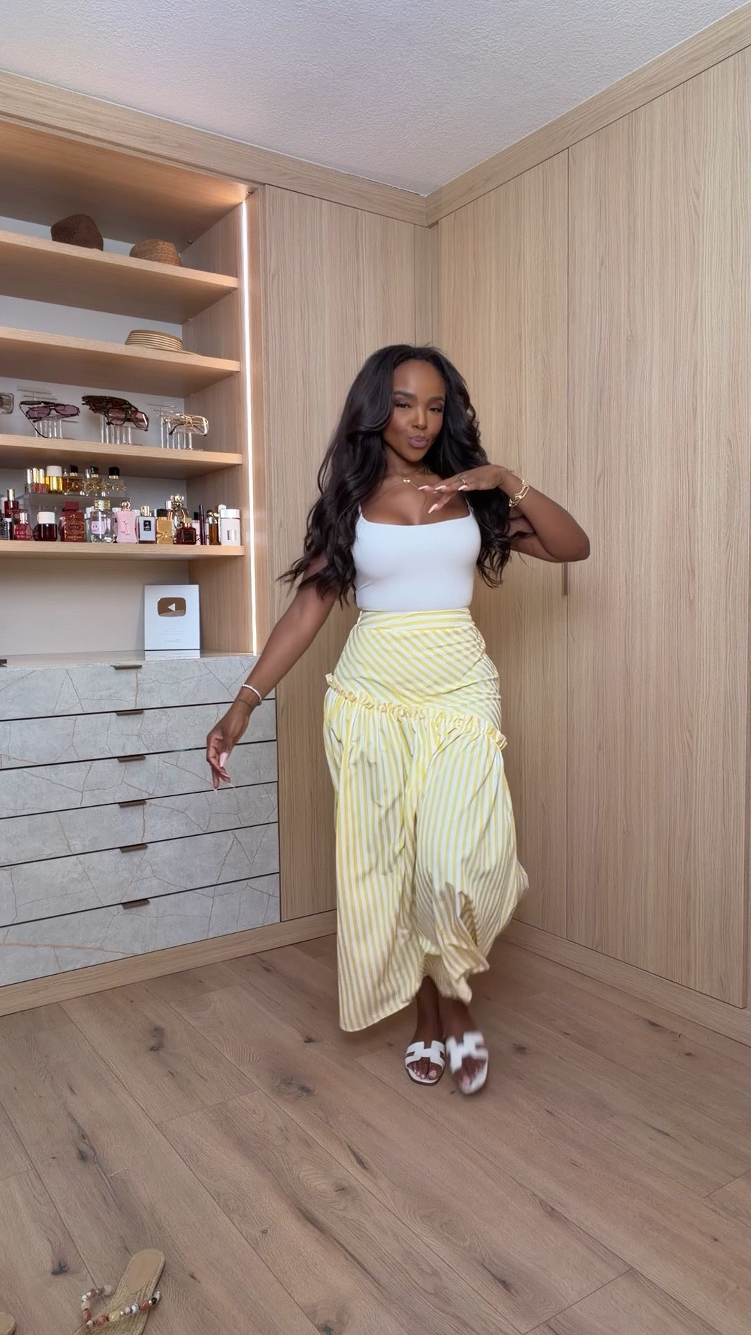 Hi Babes! 🍋☀️

This set immediately gave me European summer vibes. The soft yellow stripes, flowy silhouette, and relaxed fit make it one of those effortless outfits you'll reach for all season long.

✨ Why I Love It:
• Lightweight and breathable
• Flattering high-waisted fit
• Easy mix-and-match pieces
• Perfect vacation outfit
• Chic without trying too hard

✨ Where To Wear:
• Beach vacations
• Resort strolls
• Brunch with the girls
• Weekend markets
• Summer getaways

The kind of outfit that looks expensive while keeping you comfortable all day long.

Everything is linked below!

xx Kira | IG: KirasFashionFinds

Measurements: 5'4" | Wearing Small